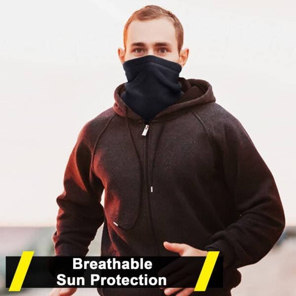 Winter Windproof Scarves Fleece Tube Scarf Mask Soft Half Face Cover SKi Snowboard Neck Warmer Gaiter Fashion Women Men Winter Fleece Face Mask Scarf Balaclava Neck Warmer - Image 4