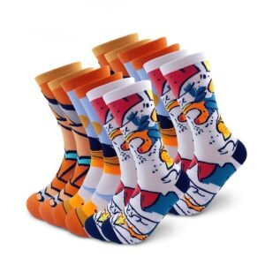 Men's And Women's 6 Pairs Of Trendy Colored Socks