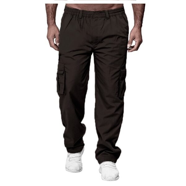 Men's Casual Multi-pocket Loose Straight Cargo Pants - Image 2