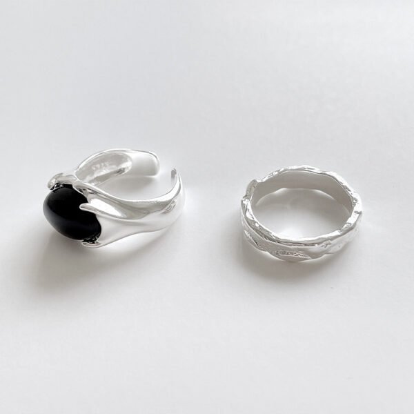 925 Sterling Silver Personality And Fashion Adjustable Ring - Image 4