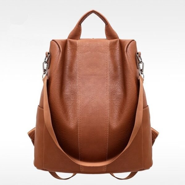 Women's solid color large capacity backpack - Image 5