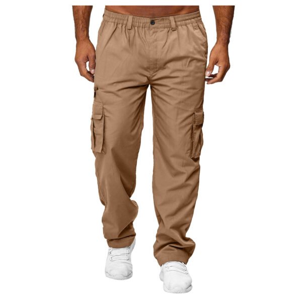 Men's Casual Multi-pocket Loose Straight Cargo Pants - Image 8