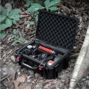 Waterproof Hard Case With Lid Storage Box And Dividers - Black Plastic Precision Instrument Case