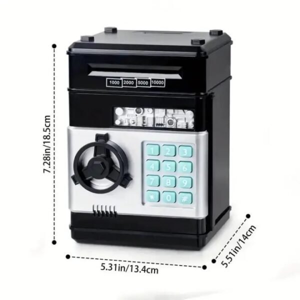 Saving Challenge Automatic Coin Storage Box, 1 Piece Modern Trendy Battery Powered Piggy Bank For Kids, Desk Number Piggy Bank Without Battery, Money Saving Supplies, Game Room Decor Ornaments, Home D - Image 3