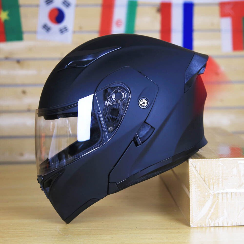 DOT Racing Motorcycle Helmet Full Face Dirt Bike Flip Up ATV LED Lighting - Image 3