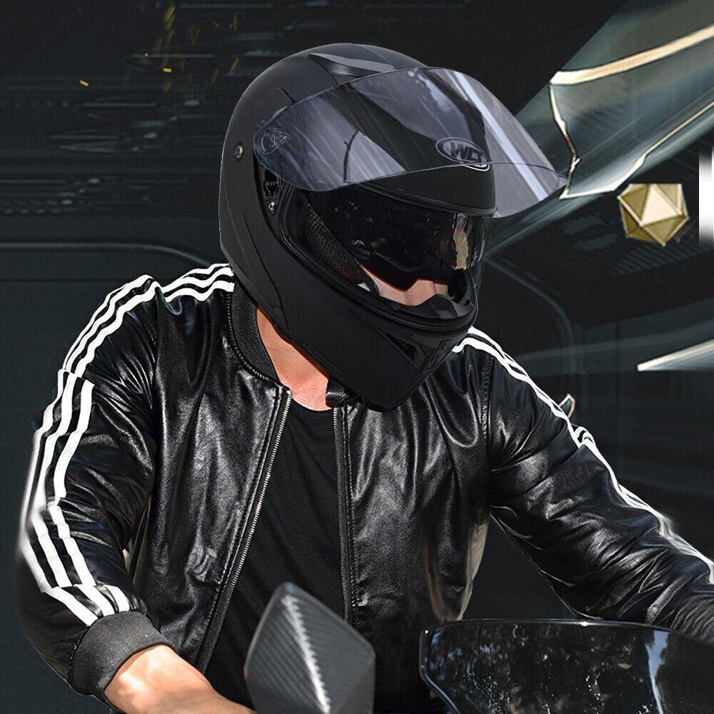 DOT Racing Motorcycle Helmet Full Face Dirt Bike Flip Up ATV LED Lighting - Image 6