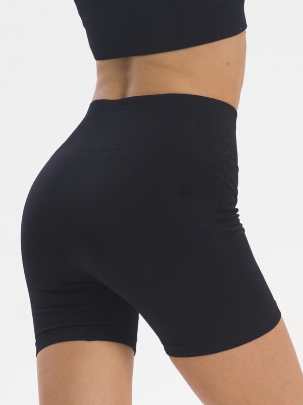 Workout Sets For Women 2 Piece Seamless Ribbed Crop Tank High Waist Shorts Yoga Outfits - Image 10