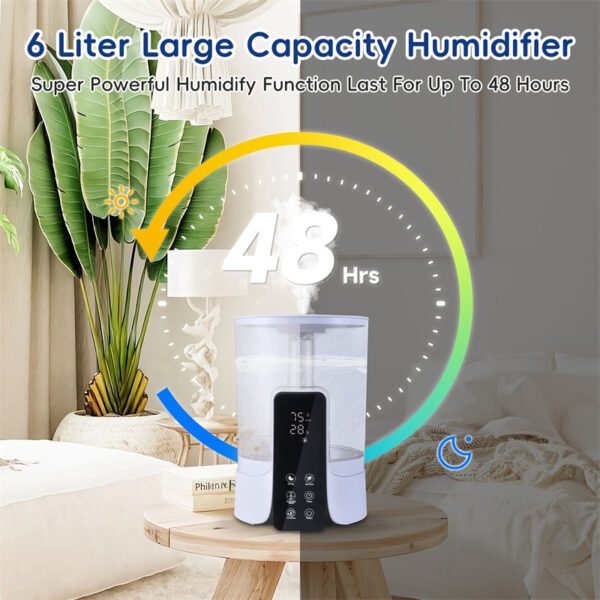 6L Large-capacity Humidifier Intelligent Timed Heating Spray UV Sterilization Intelligent Remote Control - Image 6