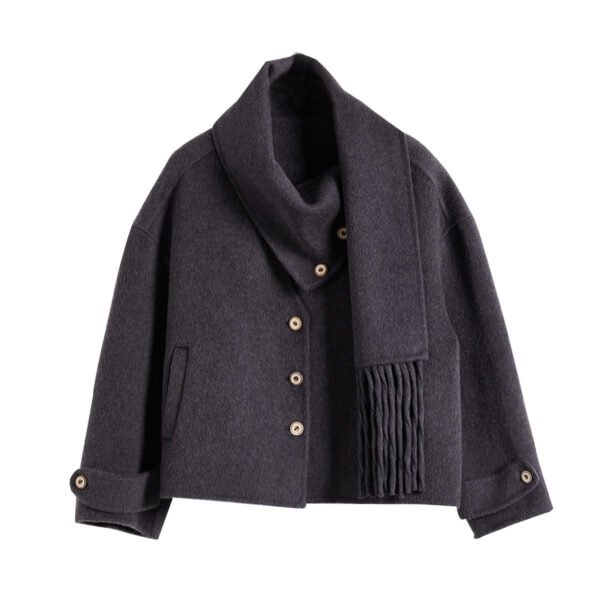 Autumn And Winter New Gentle Elegant Woolen Coat - Image 5