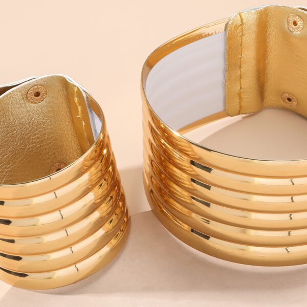 European And American Personalized Metal Collar Bracelet Suit Women - Image 6