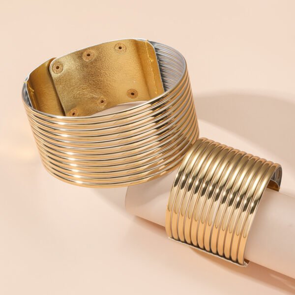 European And American Personalized Metal Collar Bracelet Suit Women - Image 7