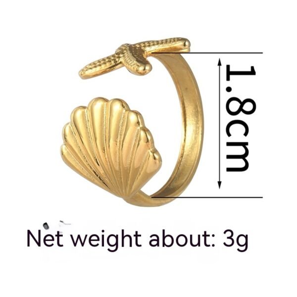 Titanium Steel Shell Ring Special-interest Design - Image 5