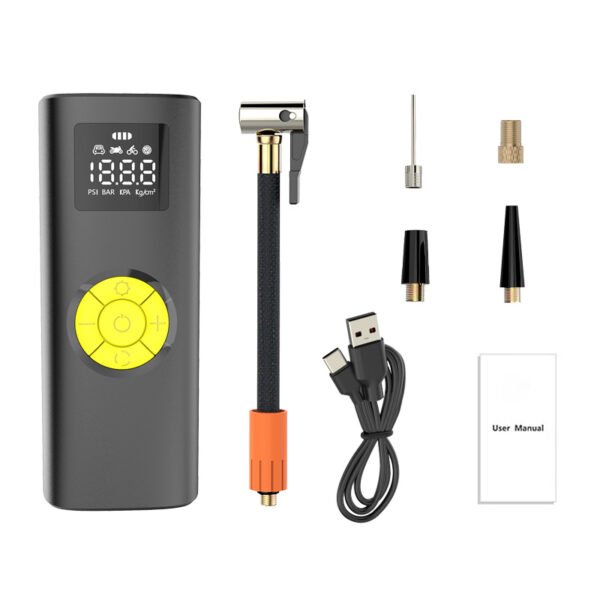 Inflator Pump, The Savior Of Car Tires In An Emergency. Multi-purpose Inflatable Compatibility. It Has An Accurate Tire Pressure Detection Function. Fast Inflation, Efficient And Convenient. - Image 2