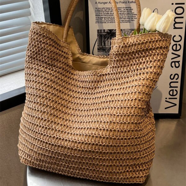 Women's Fashion Large Capacity Straw Bag - Image 10