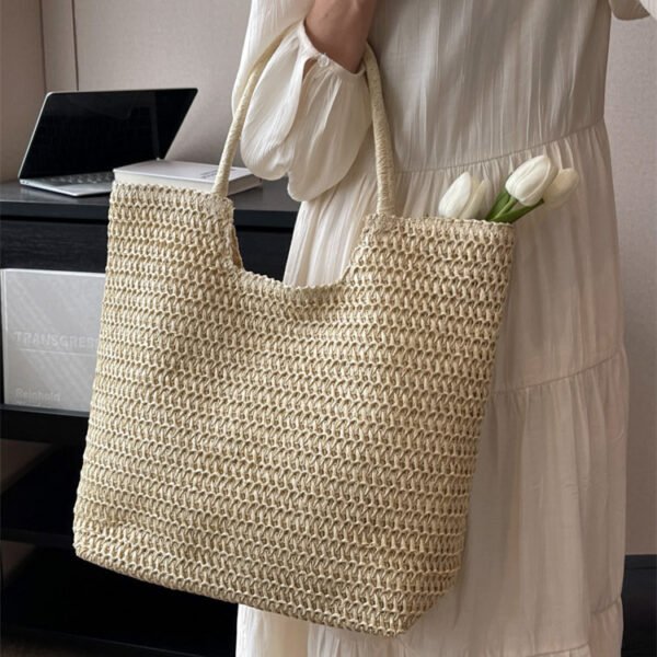 Women's Fashion Large Capacity Straw Bag - Image 5