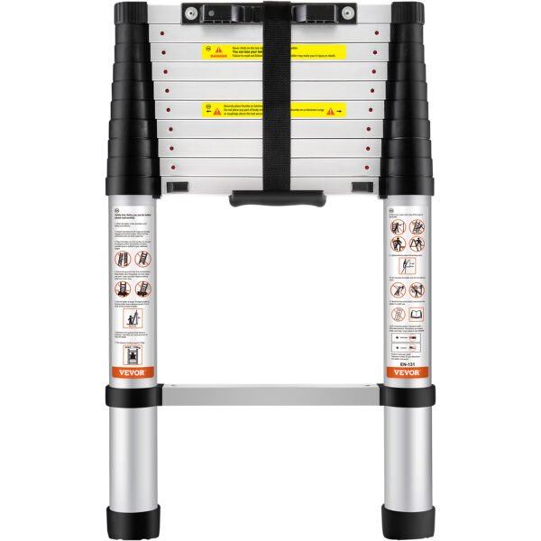 VEVOR Telescoping Ladder Aluminum Extension Step 10.5 Ft Multi-purpose Portable - Image 5