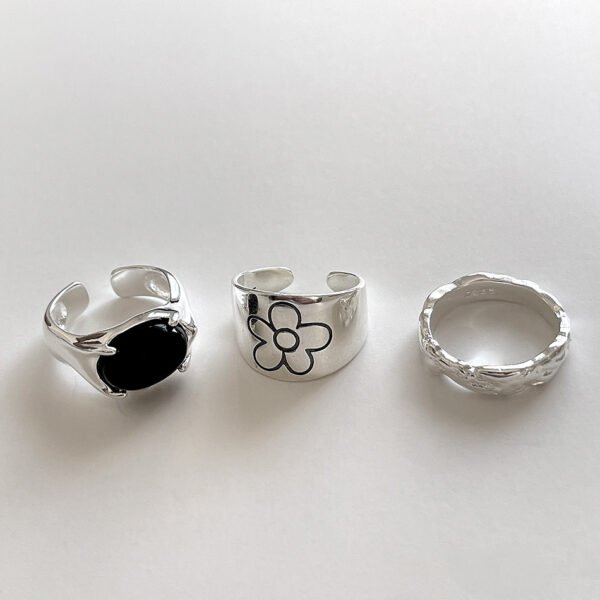 925 Sterling Silver Personality And Fashion Adjustable Ring - Image 6