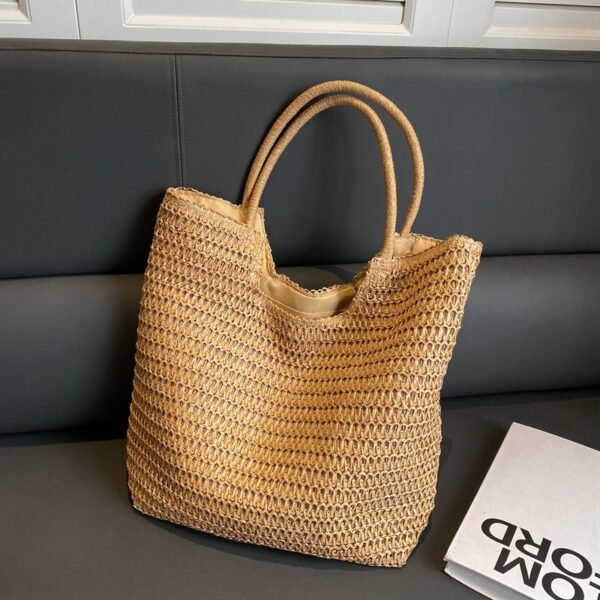 Women's Fashion Large Capacity Straw Bag - Image 4