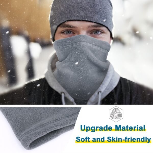 Winter Windproof Scarves Fleece Tube Scarf Mask Soft Half Face Cover SKi Snowboard Neck Warmer Gaiter Fashion Women Men Winter Fleece Face Mask Scarf Balaclava Neck Warmer - Image 5