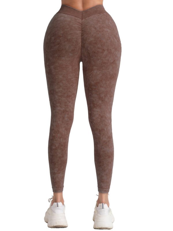 4 Pieces Scrunch Butt Lifting Workout V Back Leggings - Image 5