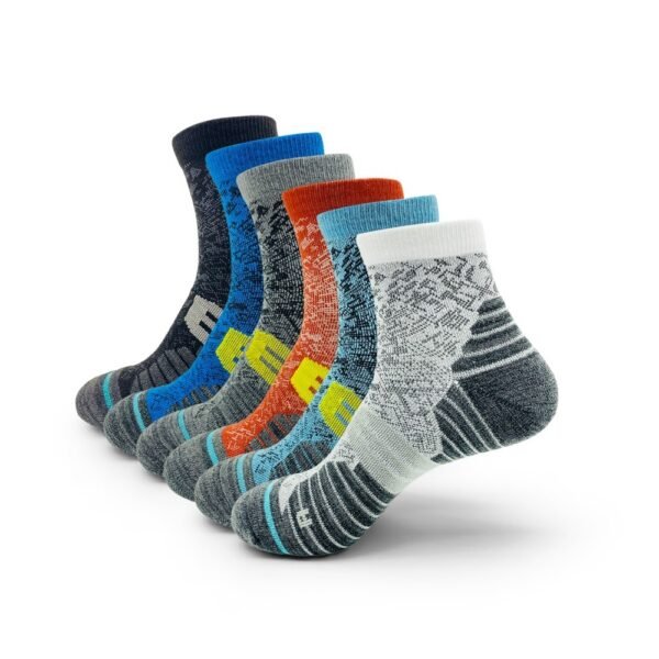 6 Pairs Of Mixed Hiking And Walking Socks, Cushioned Running Socks, High-performance Mountaineering Socks, Outdoor Recreation Socks And Cushioned Tube Socks - Image 8