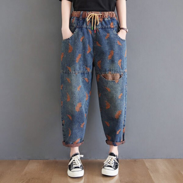 Women's Fashion Loose Slim Casual Jeans - Image 3