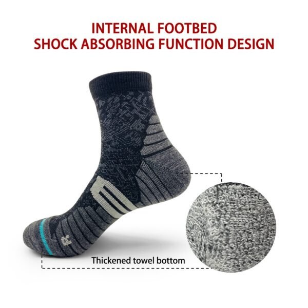 6 Pairs Of Mixed Hiking And Walking Socks, Cushioned Running Socks, High-performance Mountaineering Socks, Outdoor Recreation Socks And Cushioned Tube Socks - Image 7