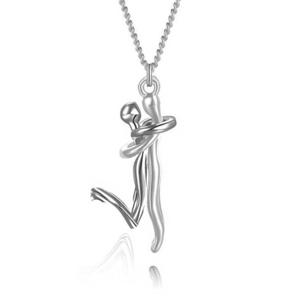 Couple's Pendant Humanoid Hug Necklace - Image 6