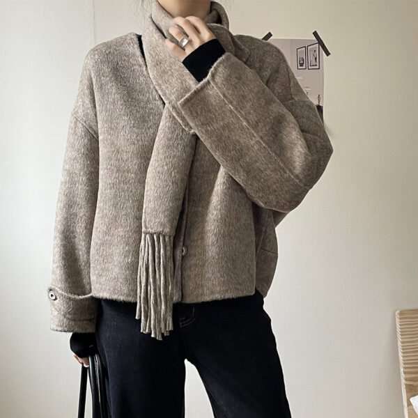 Autumn And Winter New Gentle Elegant Woolen Coat - Image 7
