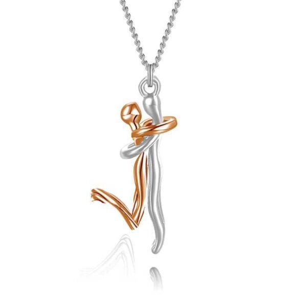 Couple's Pendant Humanoid Hug Necklace - Image 5