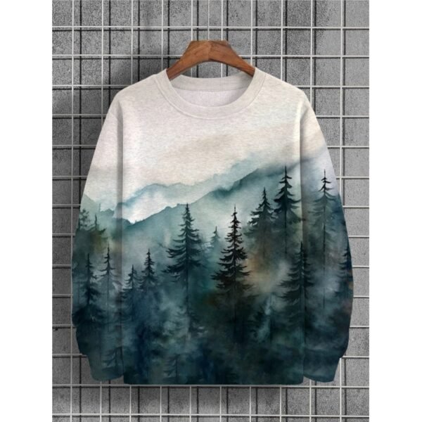 Round Neck Long-sleeved Sweater 3D Printed Youth Art Top - Image 2