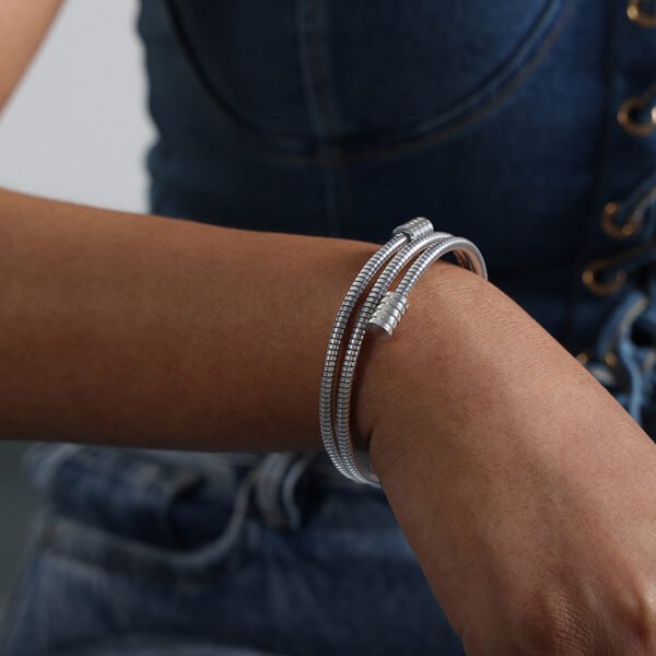 Fashion Commuting Niche Simple Geometric Snake Bone Chain - Image 7