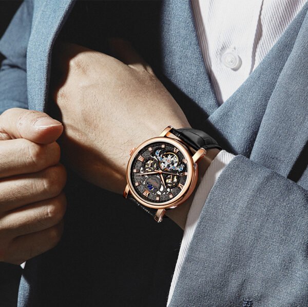 Men's Business Casual Waterproof Luminous Leather Watch - Image 4