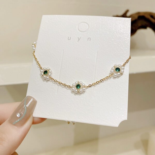 Pearl Flowers Bracelet All-match Fashion Adjustable Chain Bracelet - Image 6