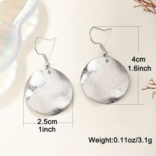 Women's Jewelry Shaped Coin Circle Earrings Simple Fashion Women's Earrings - Image 2