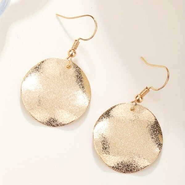 Women's Jewelry Shaped Coin Circle Earrings Simple Fashion Women's Earrings - Image 3