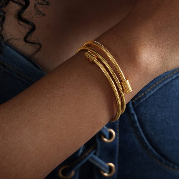 Fashion Commuting Niche Simple Geometric Snake Bone Chain - Image 3