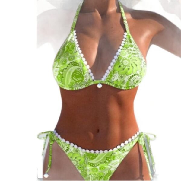 Women's Bikini Split Swimsuit Printed Tether - Image 8