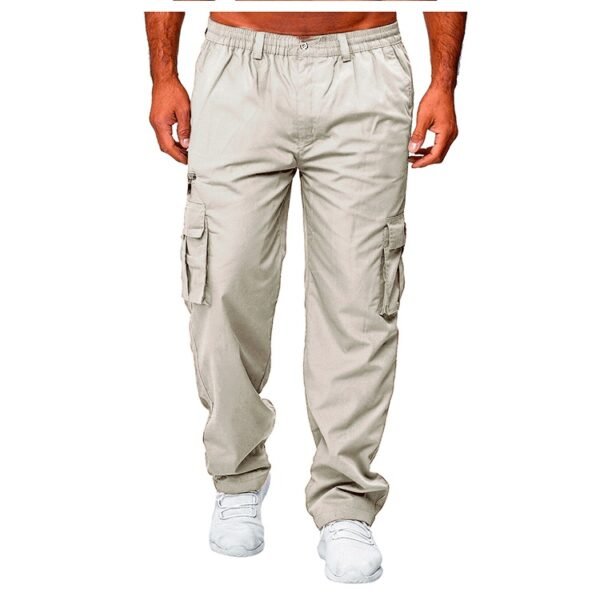 Men's Casual Multi-pocket Loose Straight Cargo Pants - Image 3