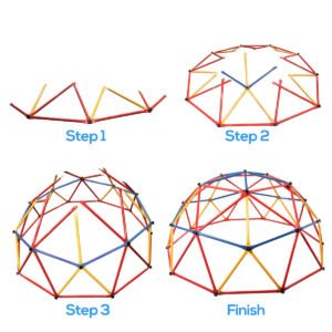 Children Dome Climber Playground Kids Swing Set Climbing Frame Backyard Gym Develop Confidence for Fun Indoor Outdoor