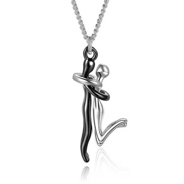 Couple's Pendant Humanoid Hug Necklace - Image 4