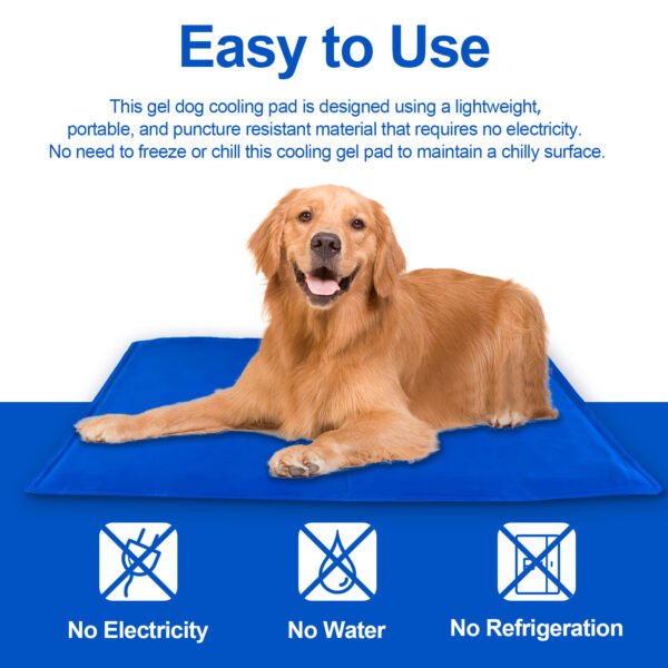 Dog Cooling Mat, Pet Cooling Mat For Dogs And Cats, Pressure Activated Dog Cooling Pad, No Water Or Refrigeration Needed, Non-Toxic Gel - Image 6