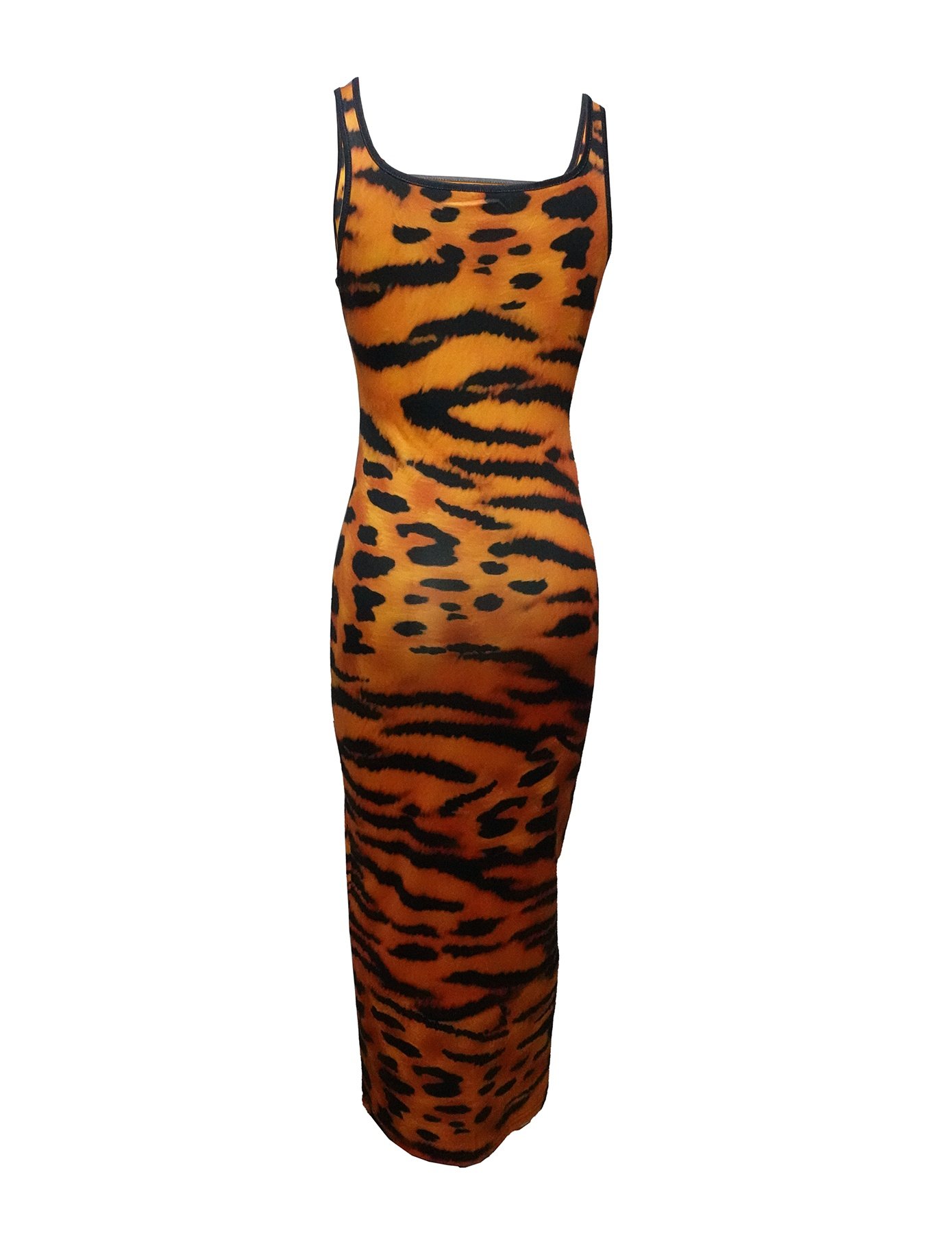 Ladies' Tiger Print Slim Fit Casual Dress - Image 3