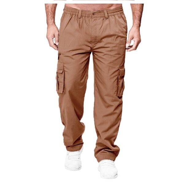 Men's Casual Multi-pocket Loose Straight Cargo Pants - Image 7
