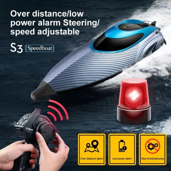 4DRC S3 45km-h Remote Control Boat Kids Toy WATER-COOLED High Speed RC Ship US - Image 2