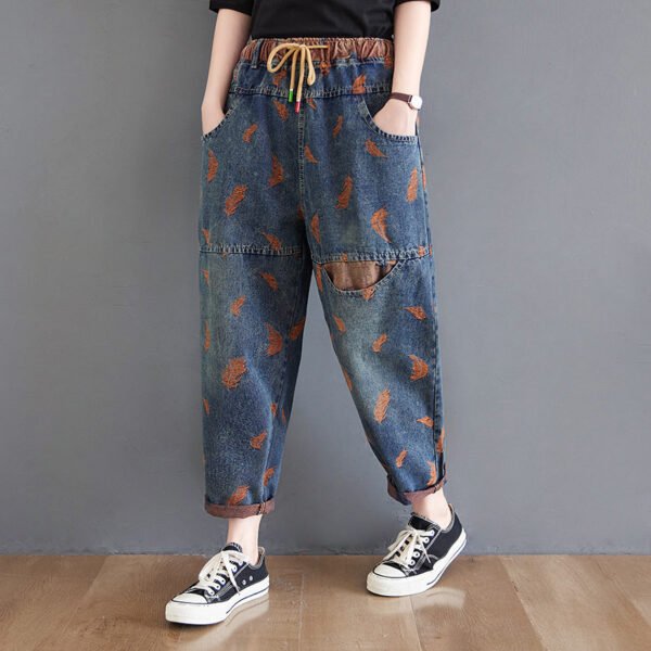 Women's Fashion Loose Slim Casual Jeans - Image 5