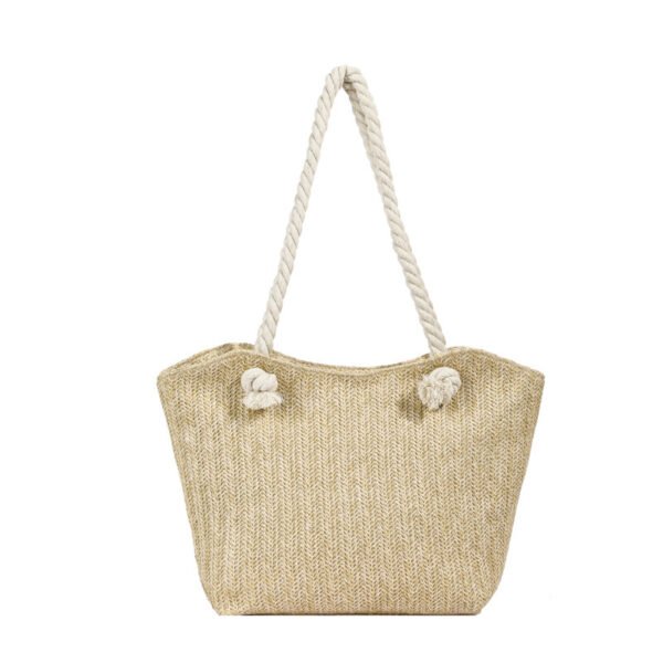 Women's Fashion Straw Large Capacity Shoulder Handbag - Image 4