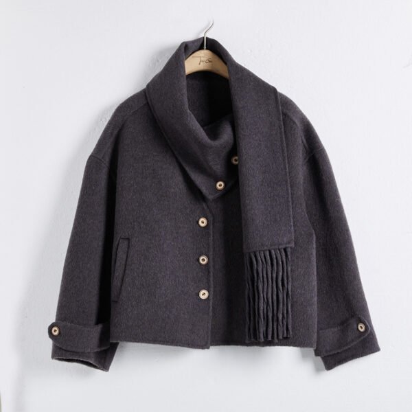 Autumn And Winter New Gentle Elegant Woolen Coat - Image 4